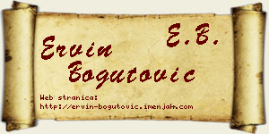 Ervin Bogutović vizit kartica
